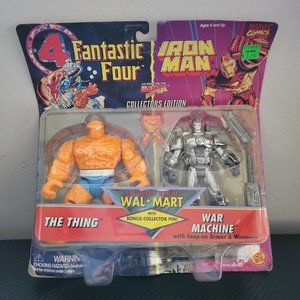 New ToyBiz 1995 THE THING & WAR MACHINE Action Figures 2Pk Walmart Exclusive Pin